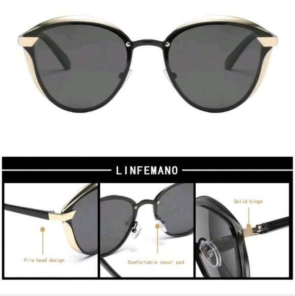 Cat Eye Mirror Fashion Glasses, Chic Elegant Retro Minimalist - Picture 4 of 13